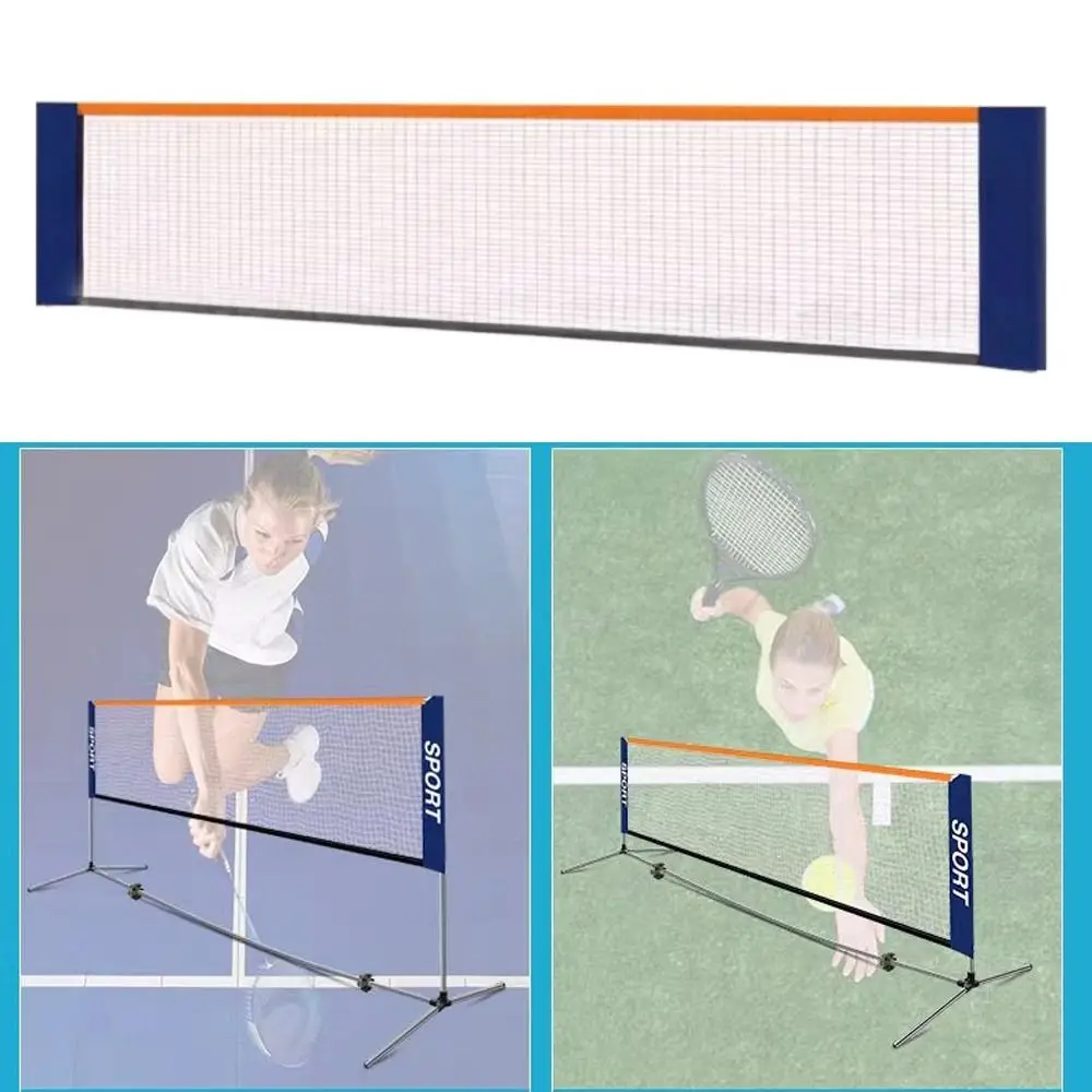 Red de tenis y bádminton portátil de malla fina para gimnasio - imagen 5