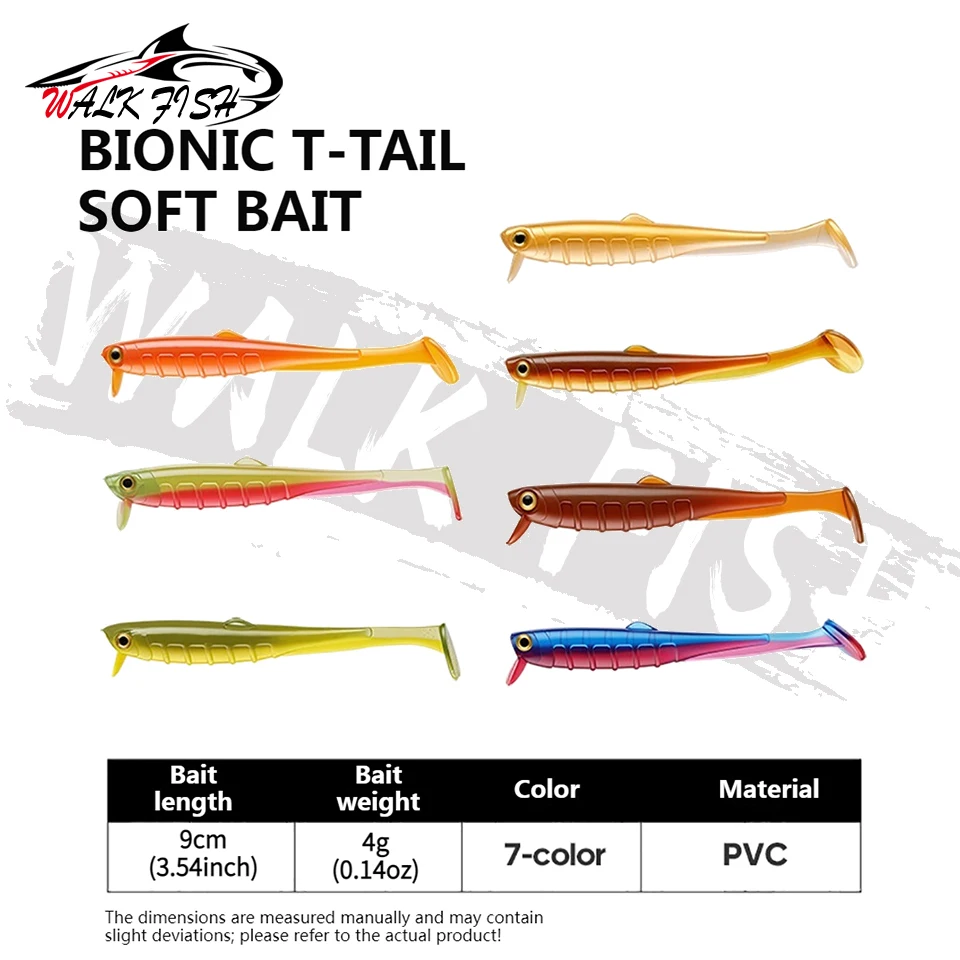 WALK FISH Señuelo swimbait cola en T para lucio, vinilo PVC - imagen 3