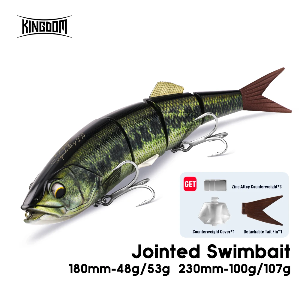 Kingdom swimbait articulado Multi Jointed flotante para lubina - imagen 2