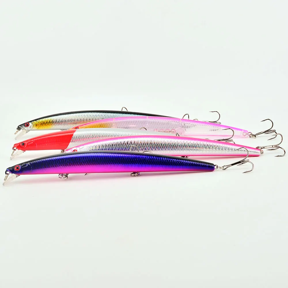 Señuelo pesca marina pez grande ojos 3D anzuelos fuertes - imagen 3