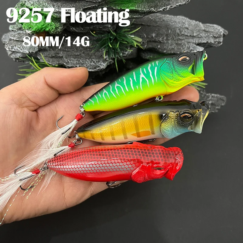 Señuelo Popper flotante con sonido para lubina y lucio - imagen 3