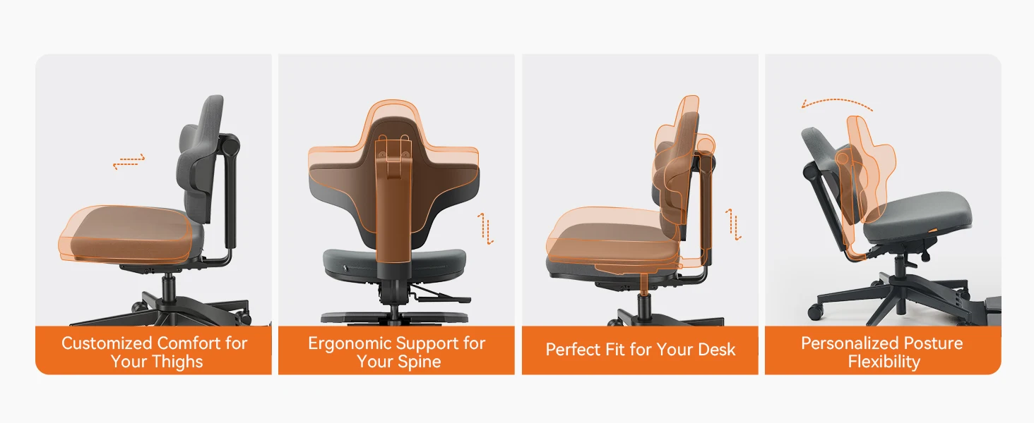 Ajustes y ergonomía para oficina y hogar