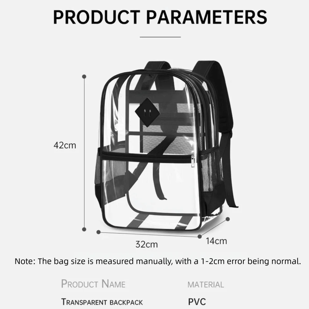 Mochila transparente de PVC