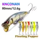 Señuelo popper topwater con ojos 3D para carpa
