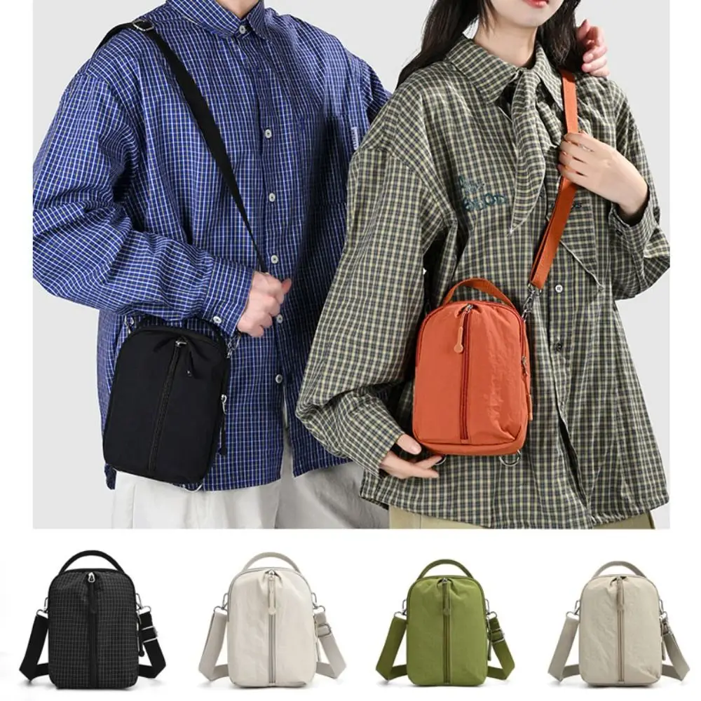 Bolsa bandolera impermeable de nailon ligera para móvil y senderismo