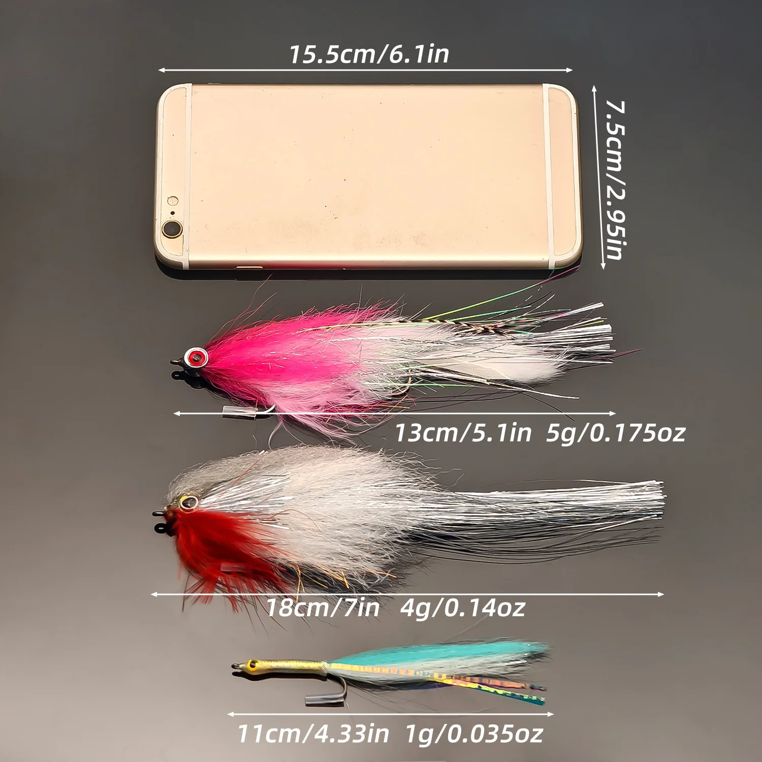 ANFS Big Gamer Steamer Señuelos para pesca con mosca de lubina - imagen 5