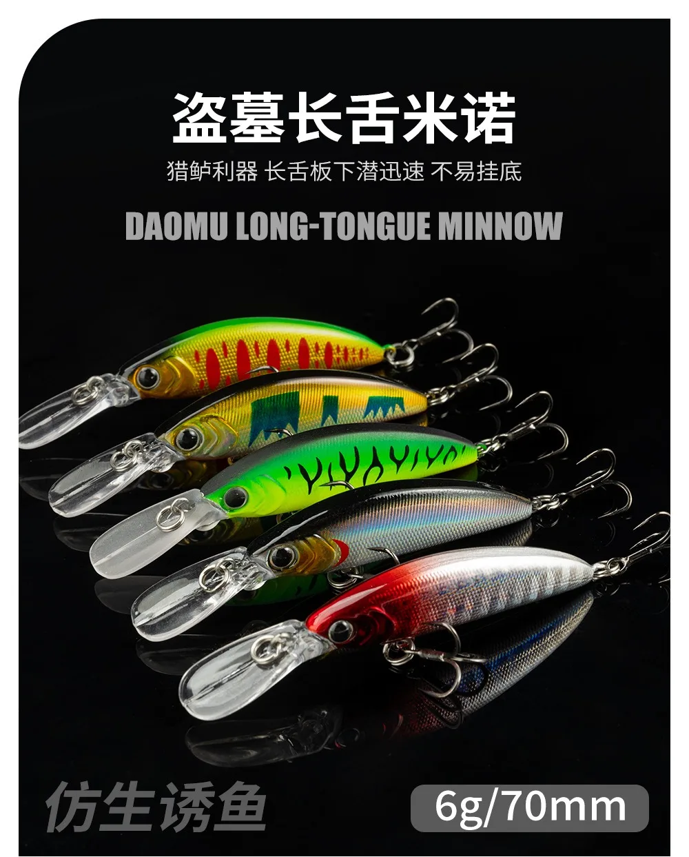 Señuelo Minnow visto desde arriba