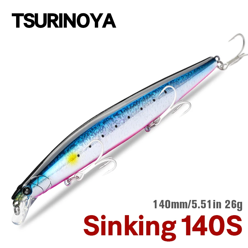 TSURINOYA Minnow Stinger 140S hundidor para lubina, señuelo - imagen 5