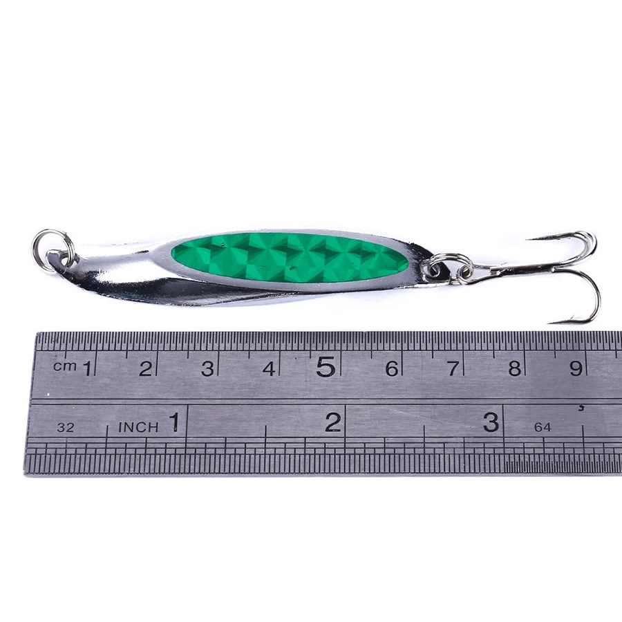 Señuelo tipo cuchara de metal para pesca desde costa o embarcación