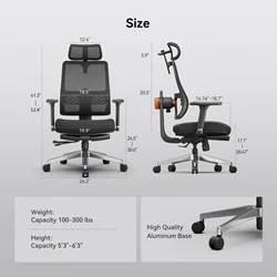 Silla ergonómica NEWTRAL MAGICH-BPRO con reposacabezas y lumbar