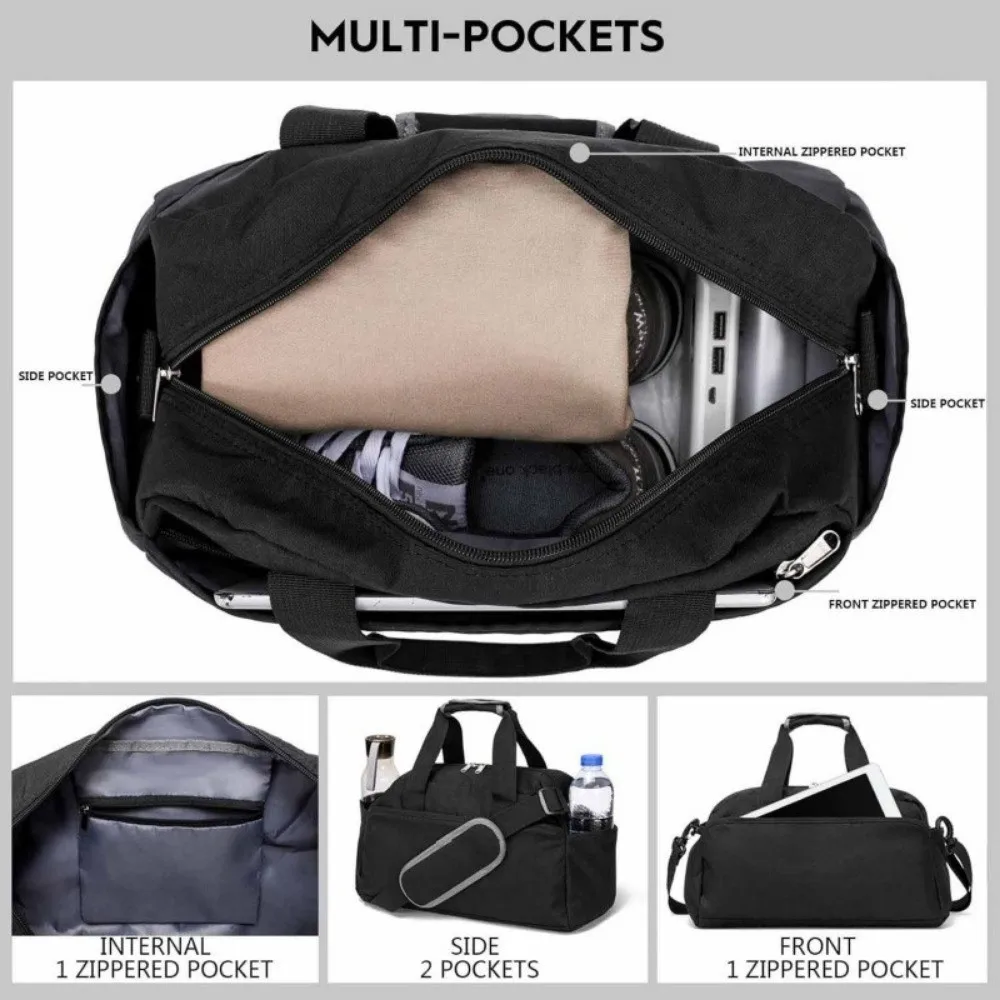 Bolsa deportiva multibolsillos vista frontal