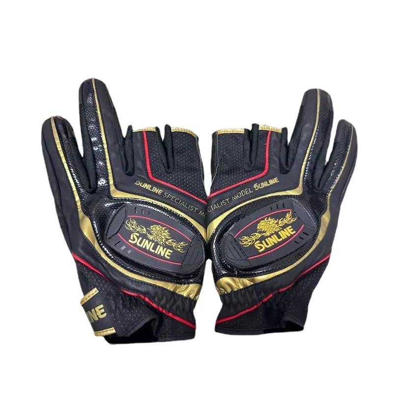 Guantes de pesca Sunline – Cuero antideslizante tres dedos - imagen 3