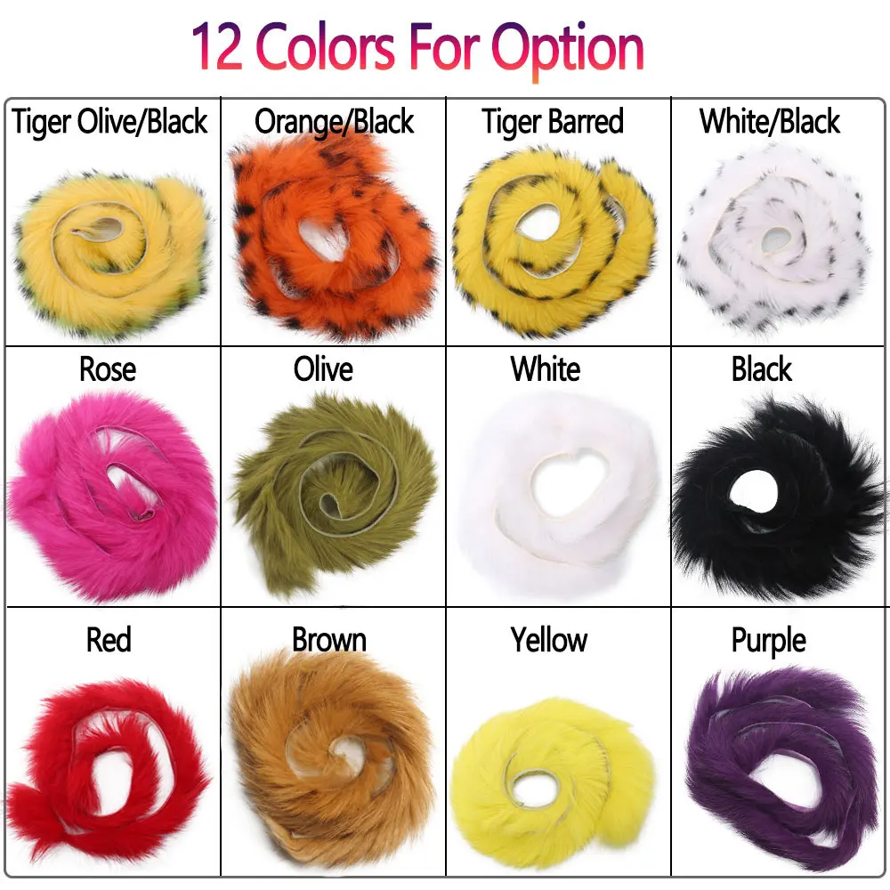 Tiras Zonker Bimoo – Piel de liebre para streamers de trucha - imagen 5