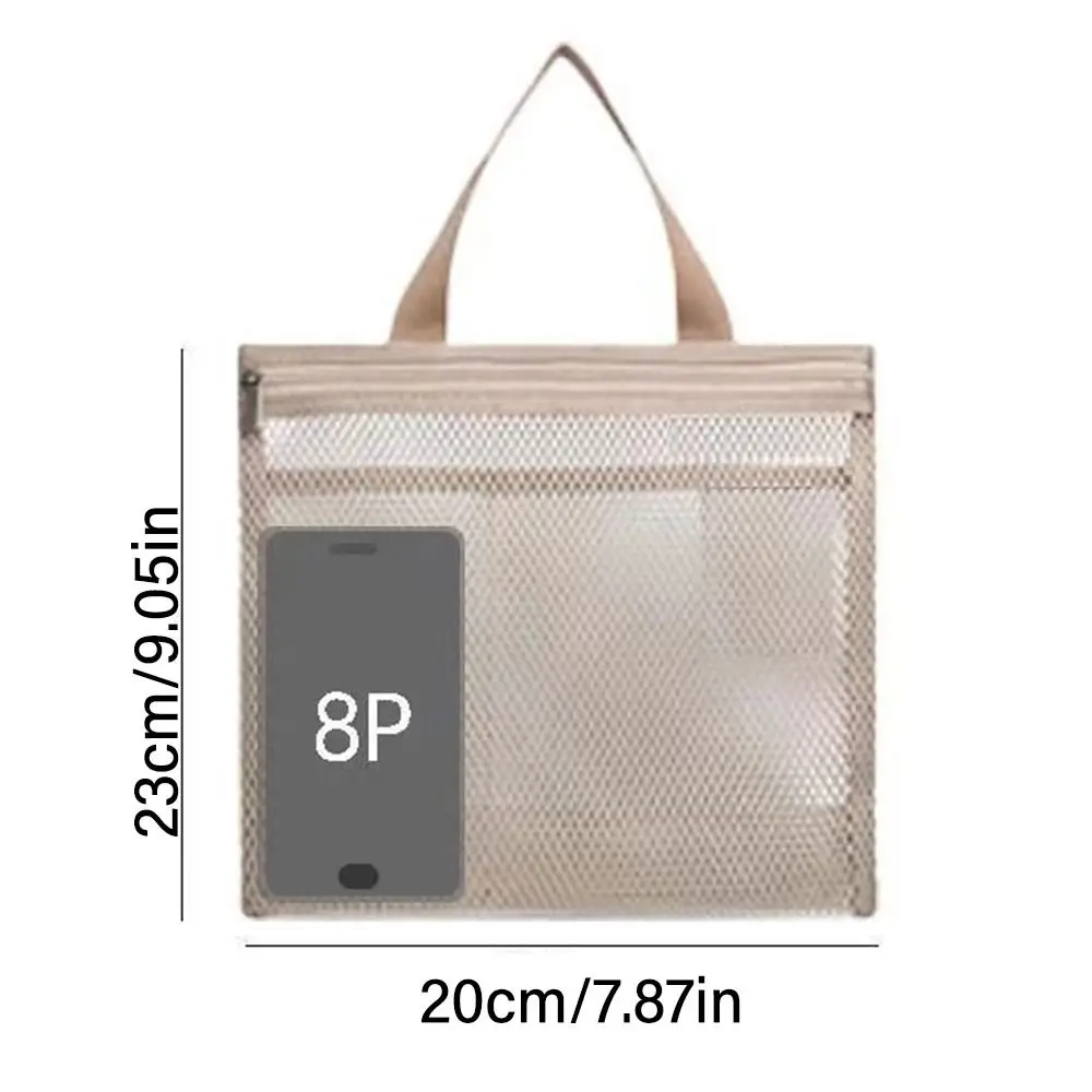 Bolsa de ducha portátil en malla con cremallera, secado rápido - imagen 5