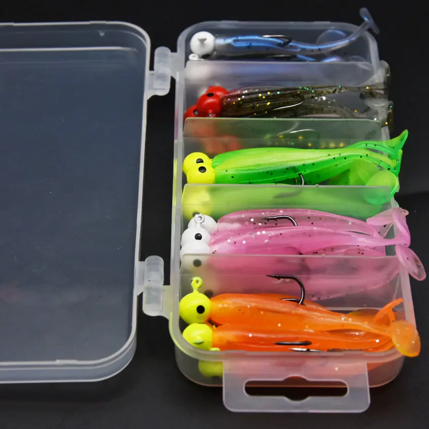 MrLurion Vinilos T-tail con jig head y forma de pez - imagen 4