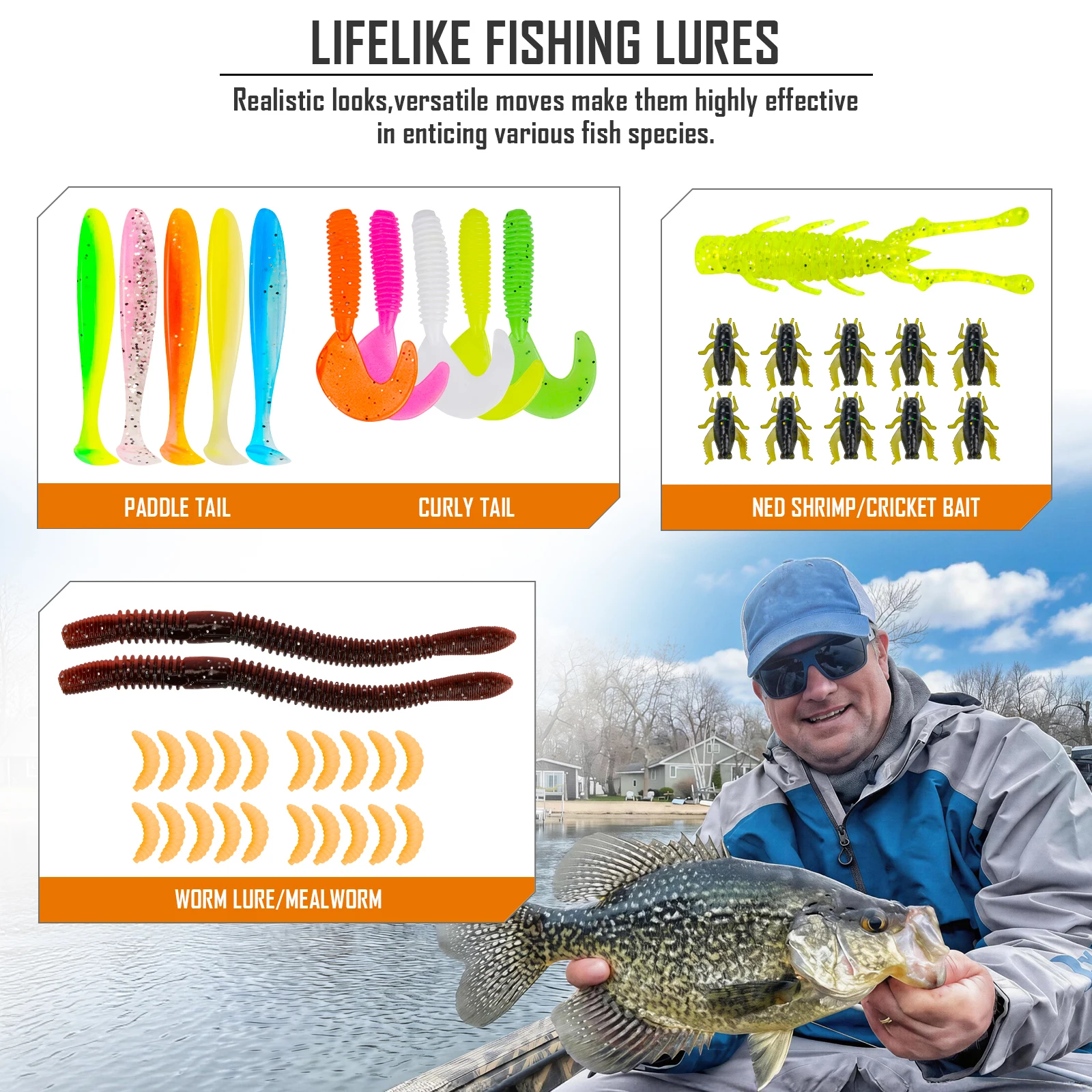 THKFISH Kit de señuelos de pesca para agua dulce y salada - imagen 2