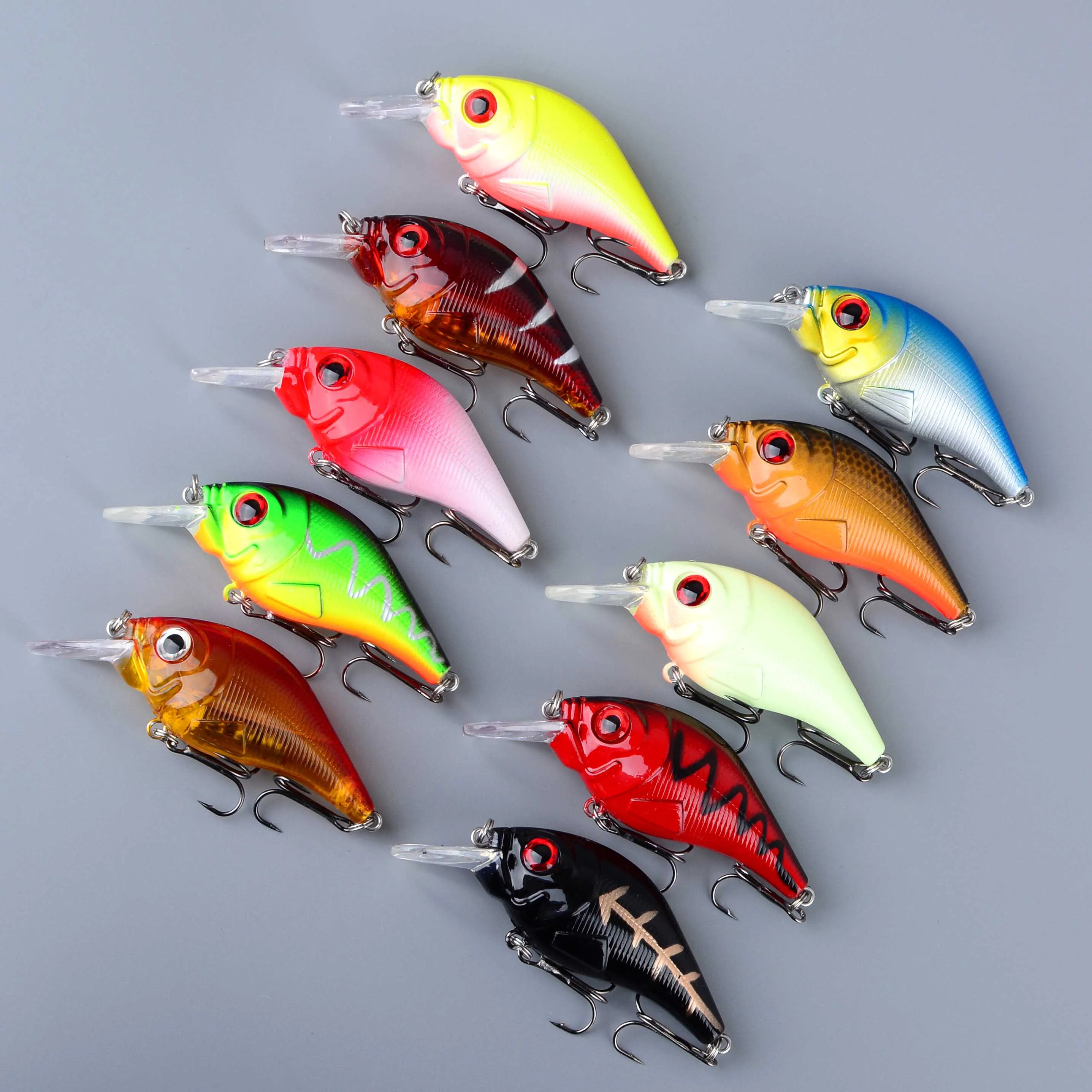 Crankbait Minnow 7,8 cm y 12 g con ojos 3D