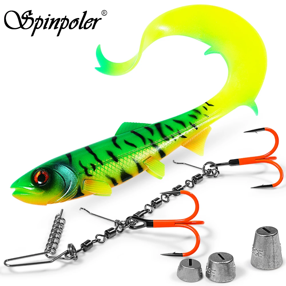 Señuelo Spinpoler Firebomb cola larga ondulada – Flame Stinger Rig
