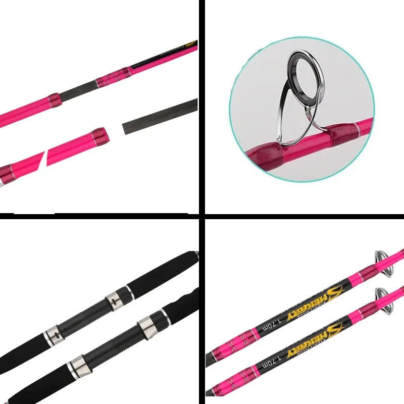 Caña Jigging 1,70m – Extra Hard 13kg – Acción lenta para aguas profundas - imagen 3