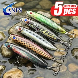 ANFS señuelos tipo minnow hundidos para pesca en agua dulce y salada