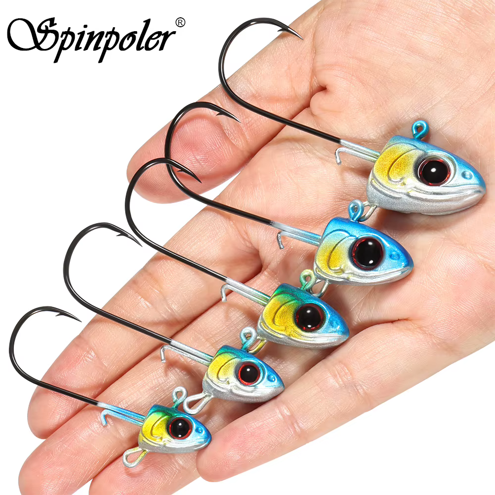 Jig Head Spinpoler 7-30g Vástago Largo para Vinilo