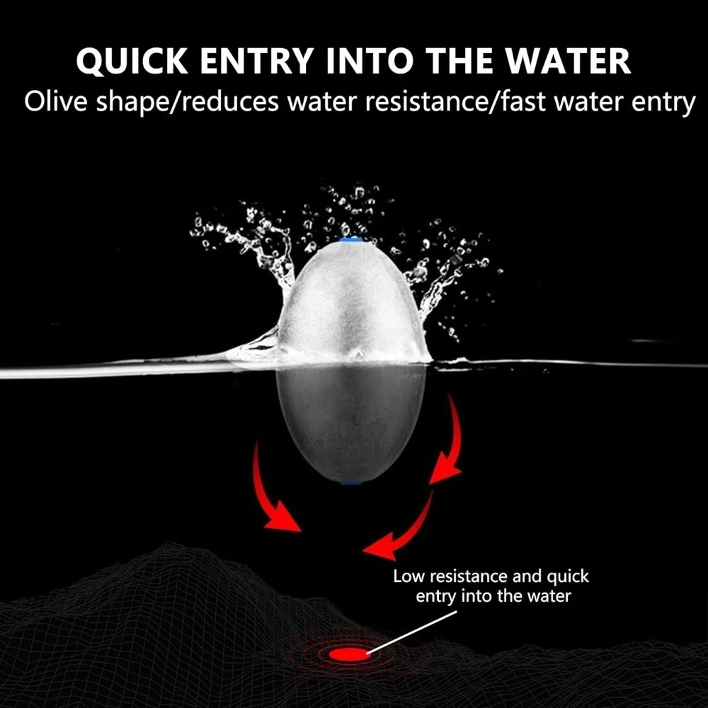 Plomo tiro de gota hueco oliva para lubina en agua salada - imagen 2
