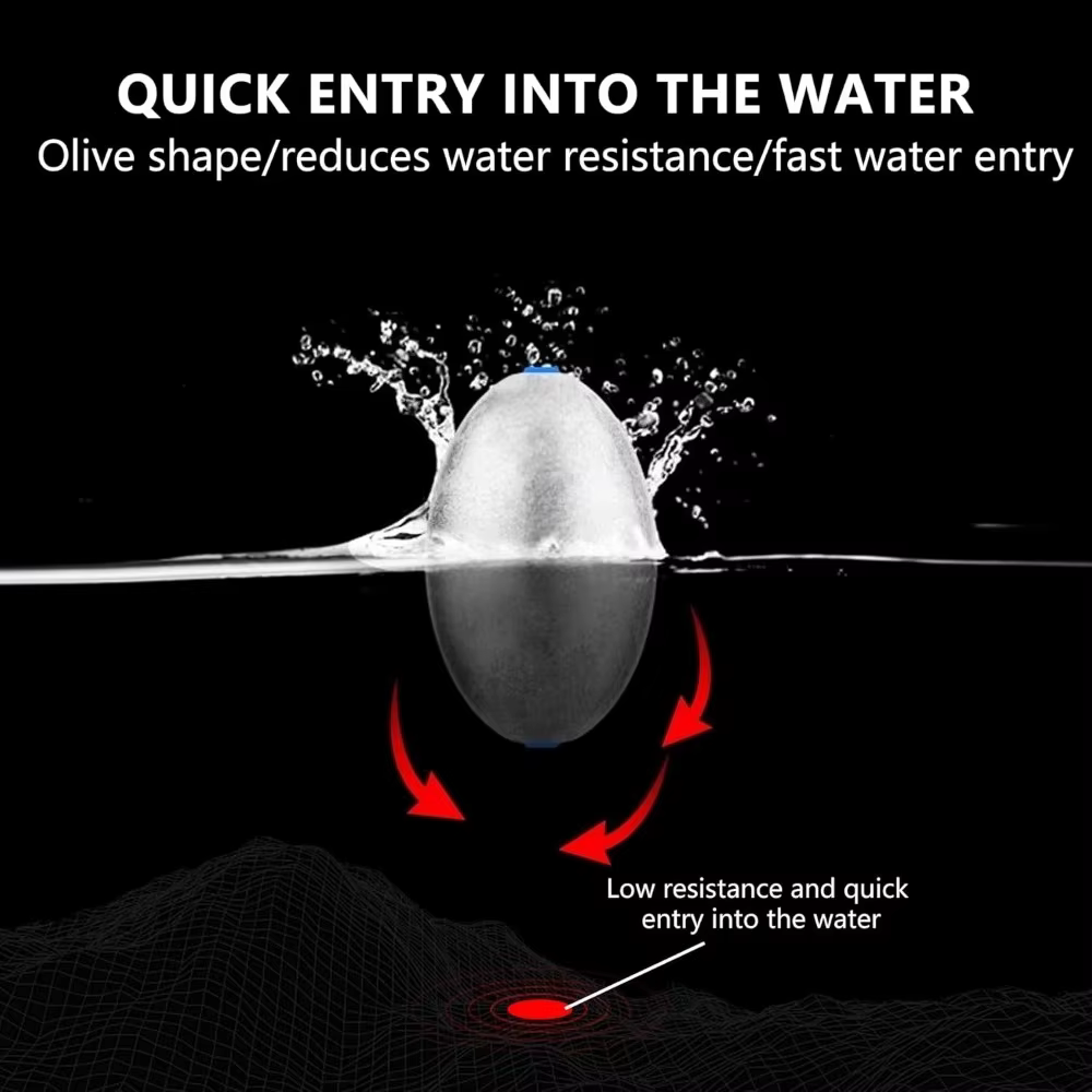 Plomo tiro de gota hueco oliva para lubina en agua salada - imagen 2