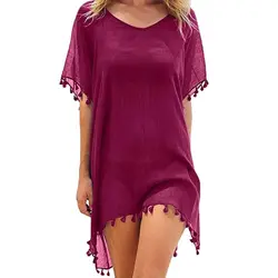 Camiseta de pesca de playa holgada con cuello en V para mujer