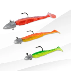 Noeby Dart Jighead anzuelos de plomo para vinilo lubina con púas