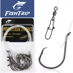 Anzuelos Pre-atados FishTrip para Pulpo – Acero alto carbono con giratorio