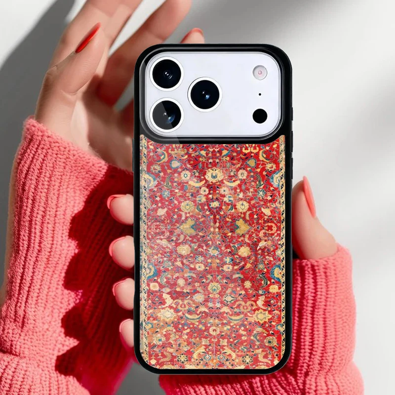 Vista trasera de la funda con diseño floral
