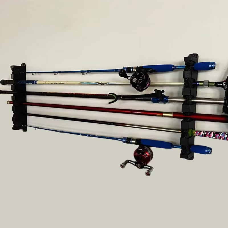 Soporte vertical para cañas de pesca – Organizador de pared - imagen 2