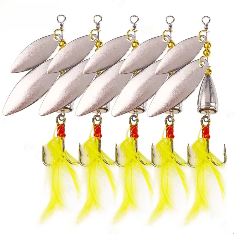 Señuelo de metal con lentejuelas para lances largos agua dulce y salada