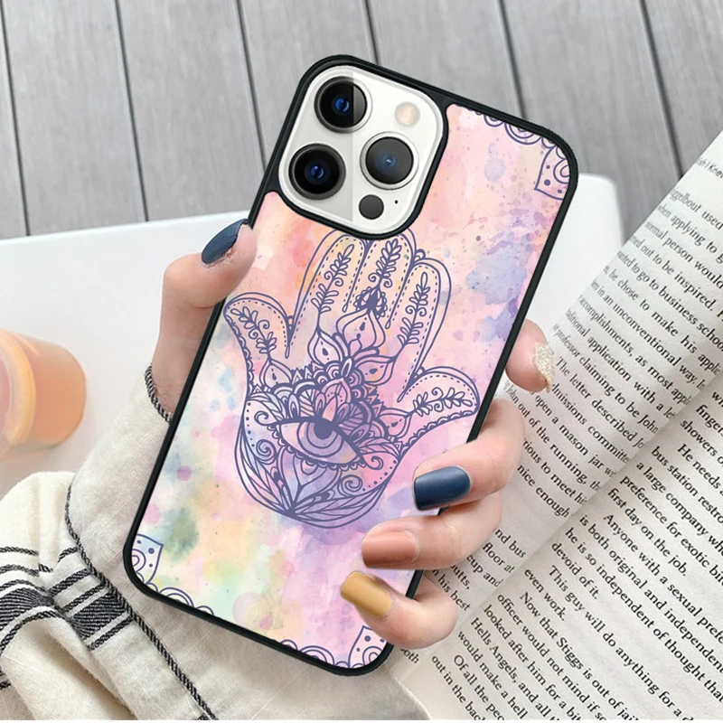 Funda iPhone con diseño Hamsa Mano de Fátima de Krajews