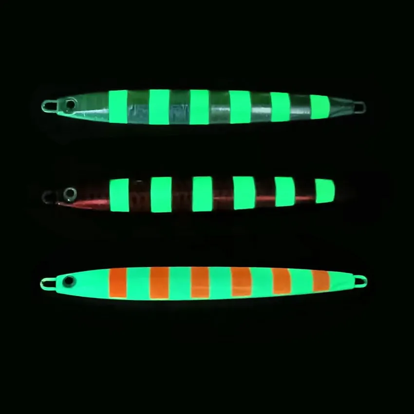 Señuelo jigging cuchara metálica vástago largo ojos tridimensionales - imagen 2
