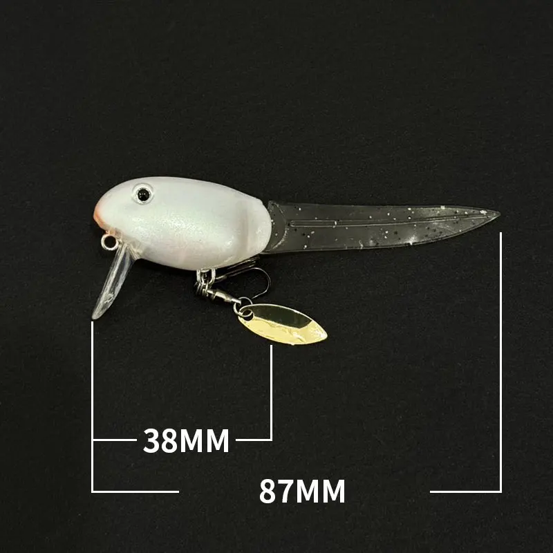 Señuelo Wobbler Tadpole flotante biomimético – para lubina y lucio - imagen 3