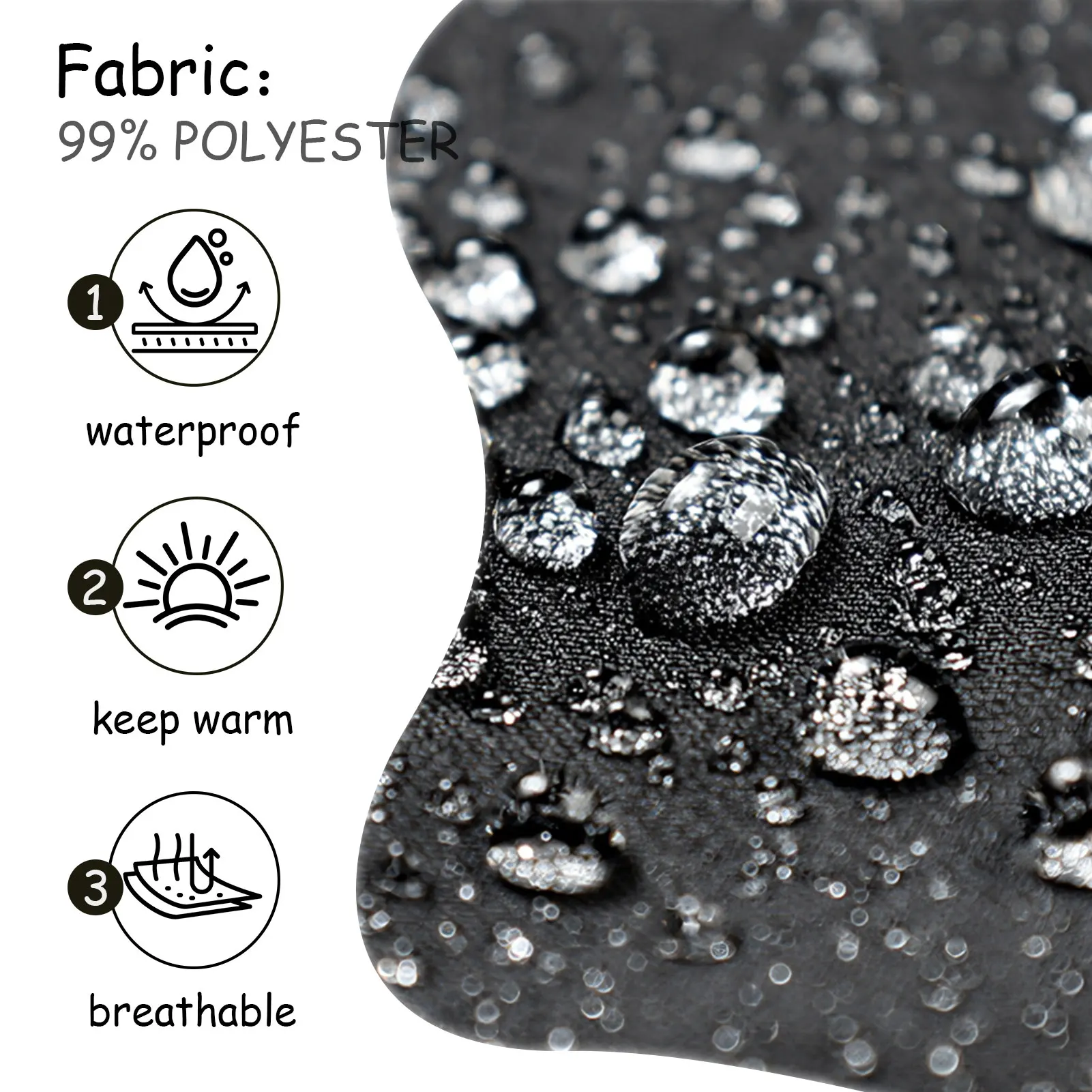 Traje de nieve cortavientos impermeable para niñas: chaqueta y pantalón - imagen 3