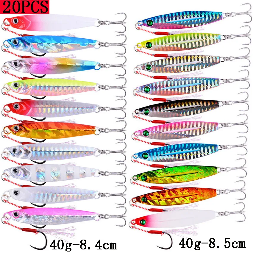 Señuelos metálicos variados para pesca