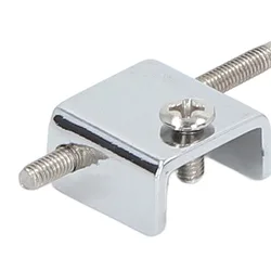 Soporte de montaje plateado con tornillo para pickguard mandolina