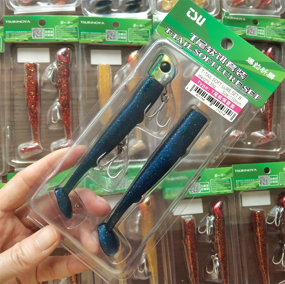 TSURINOYA señuelo tipo T Jig para lubina mar, cola ultra larga - imagen 3
