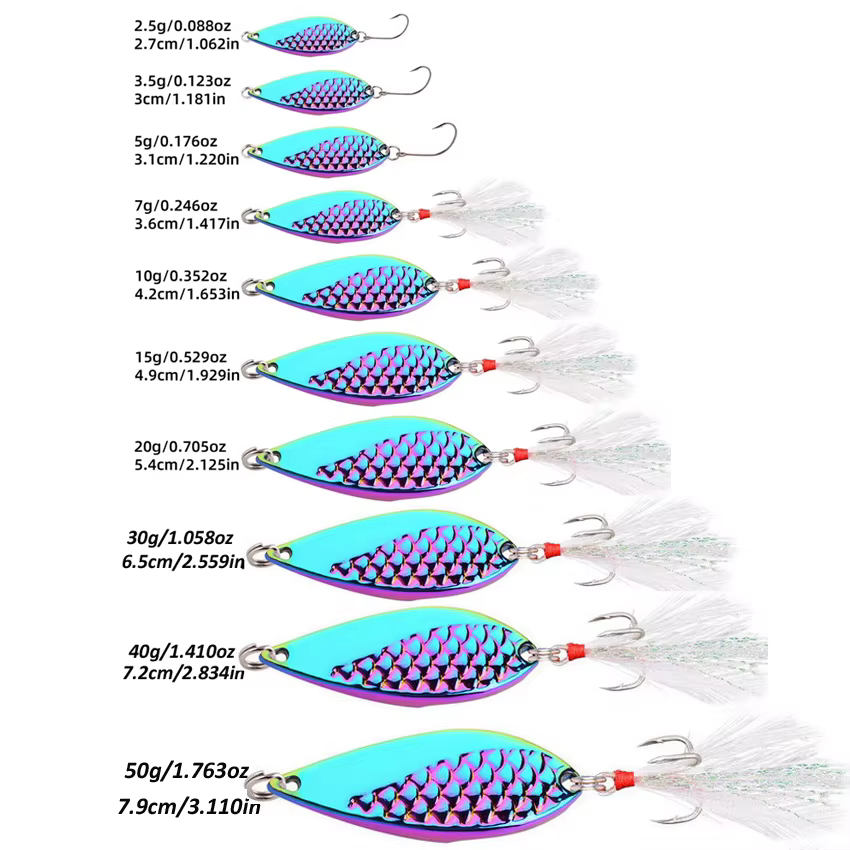 Crankbait con lentejuelas y cuchara metálica 30-50 g - imagen 5
