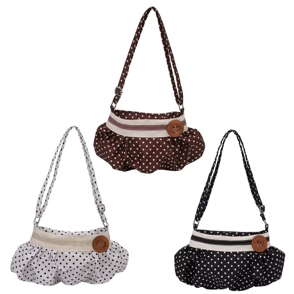 Bolso Casual de Hombro con Puntos y Botones Madera – Correa Ajustable - imagen 4