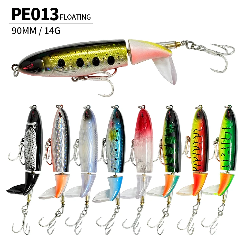 Whopper Plopper flotante de superficie con cola giratoria – lubina - imagen 4