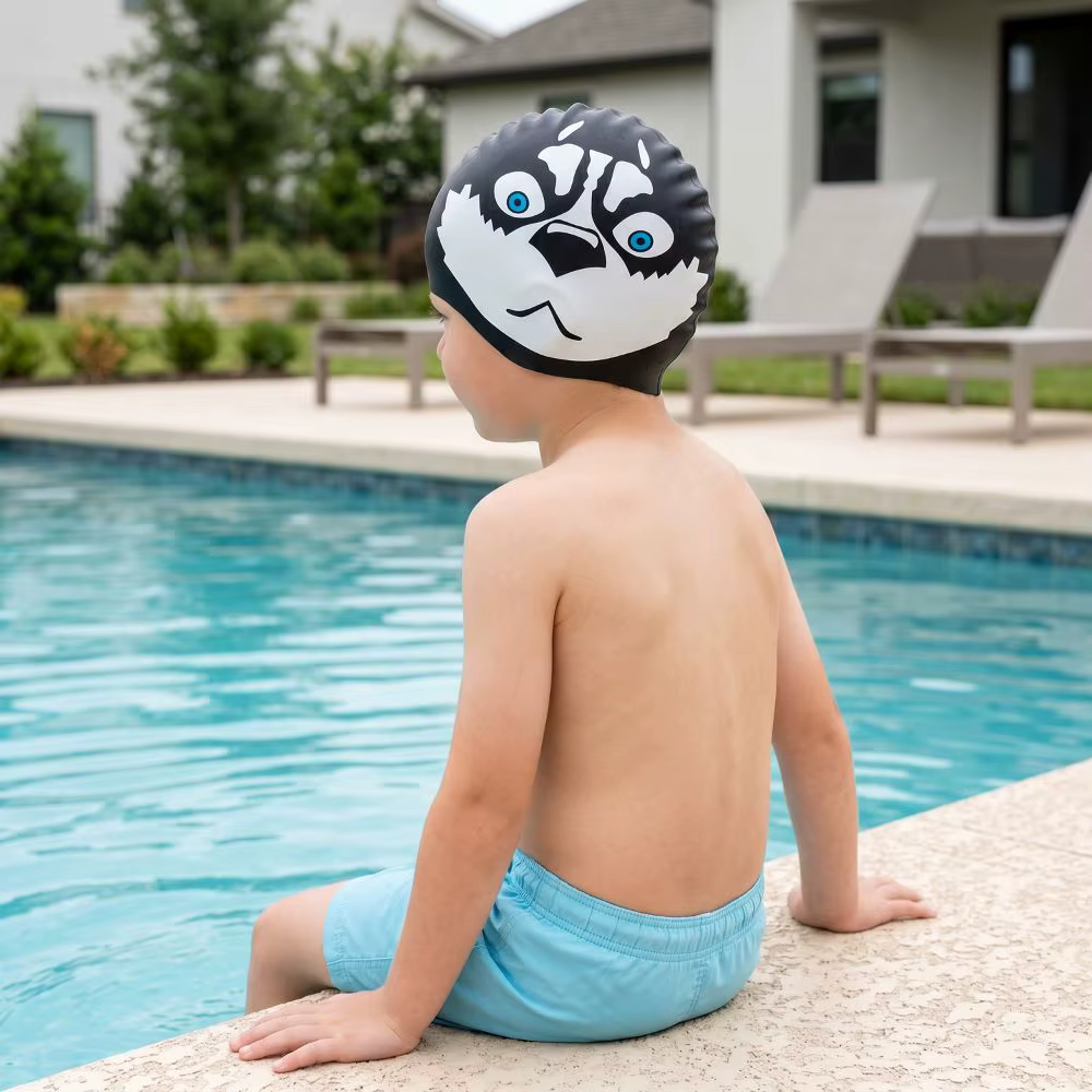 Gorro Natación Silicona Diseño Perro Antideslizante - imagen 3