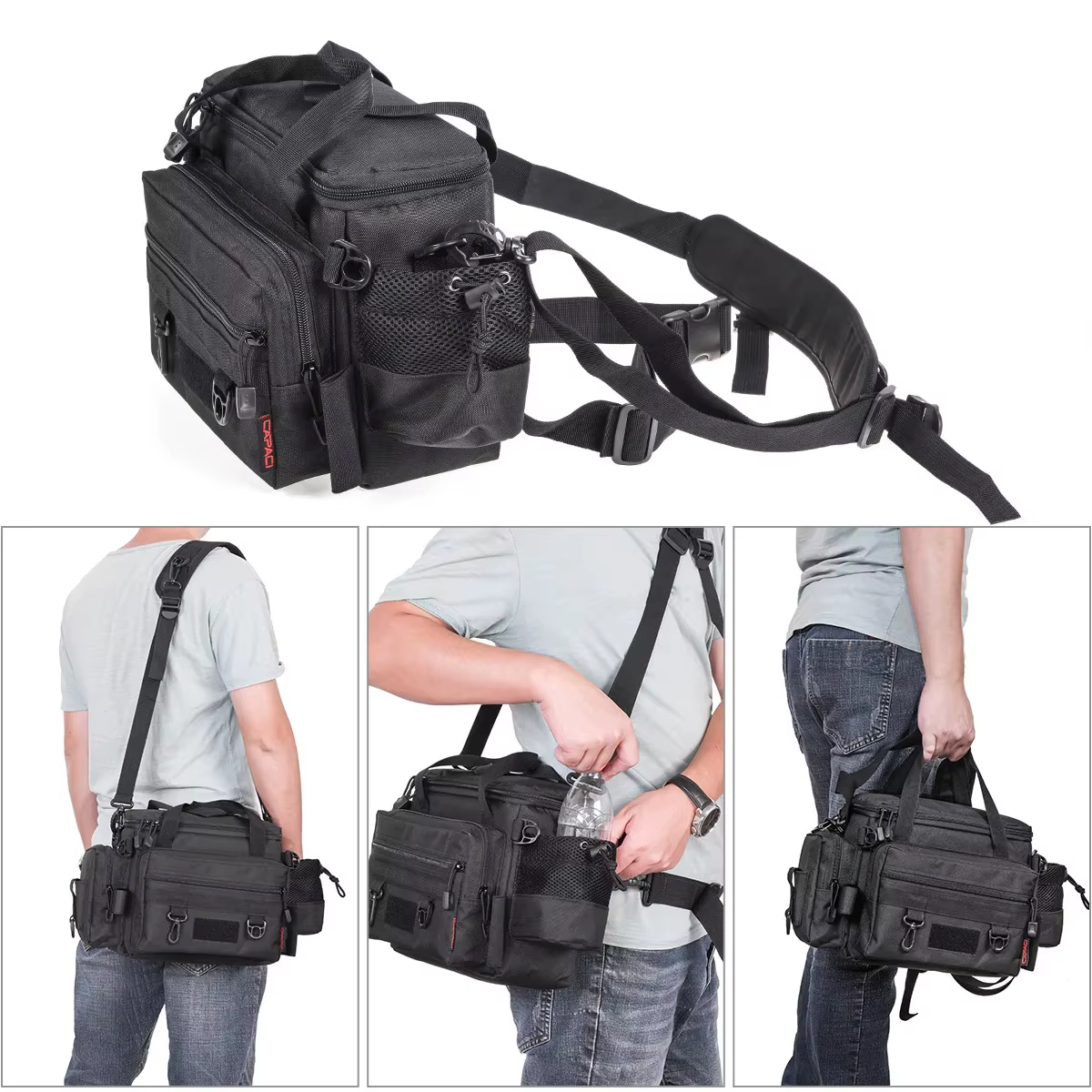 Bolso de pesca multifunción impermeable Oxford para carrete y señuelos - imagen 5