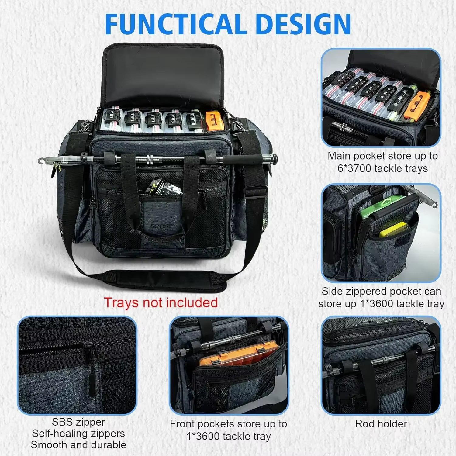 Bolsa de Pesca Impermeable 52L – Gran Capacidad para Exteriores