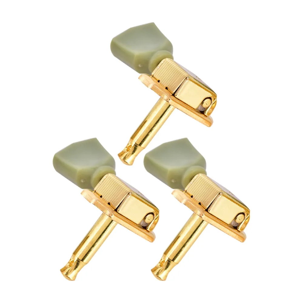 Clavijas de afinación guitarra metal y plástico oro y jade - imagen 3