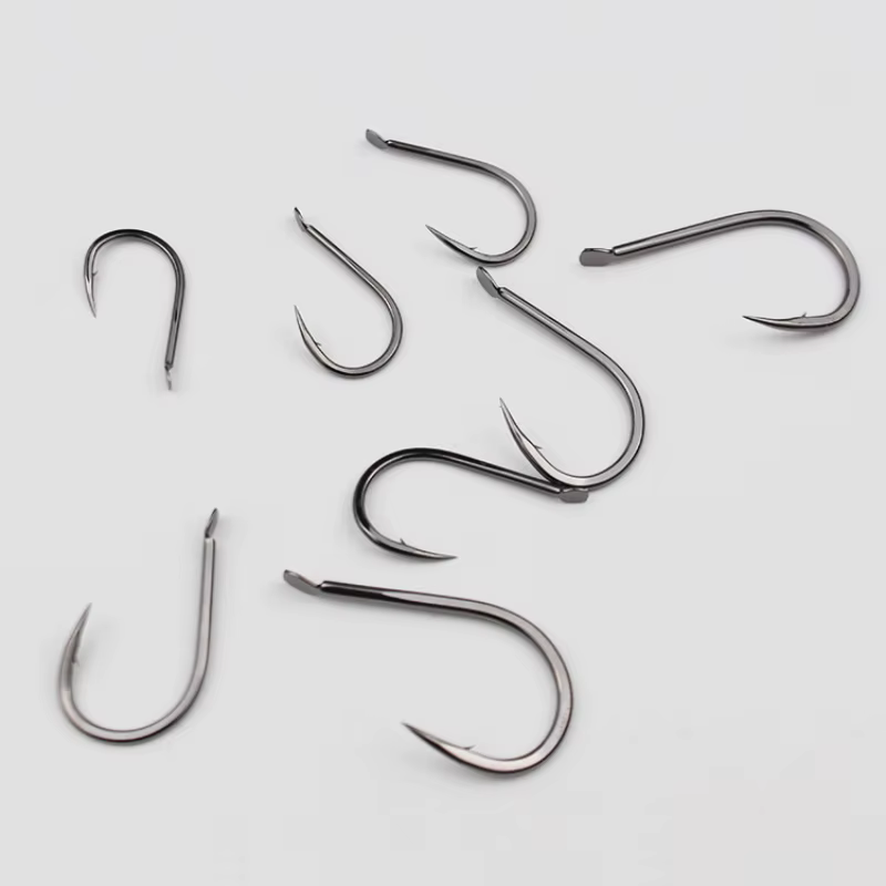 Anzuelo circular de acero al carbono con púas – Cuerpo plano para pesca - imagen 2