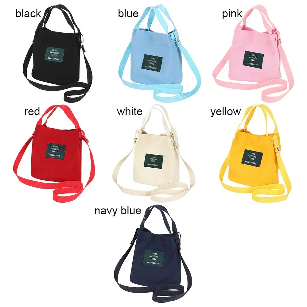 Bolso cruzado de lona con letras y hebilla para mujer – tote - imagen 2