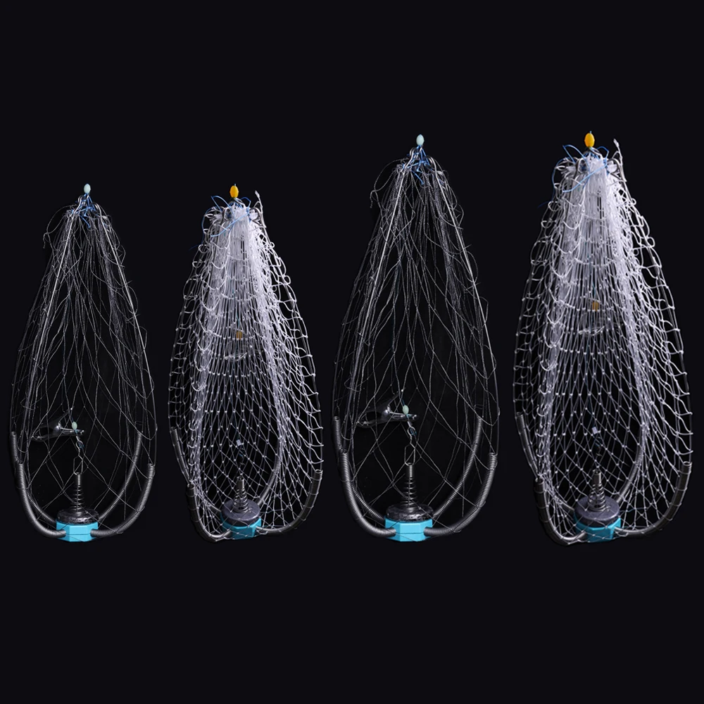 Red de pesca de camarones con resorte